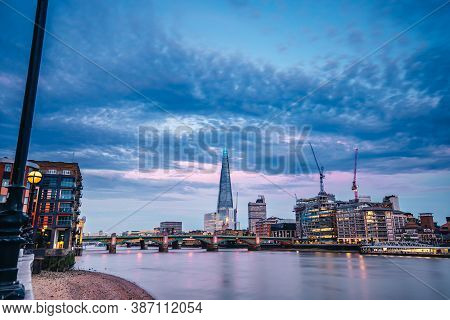 London / Uk -  2020.07.18: The Shard Skyscraper In Southwark, London, England. Also Known As Shard O