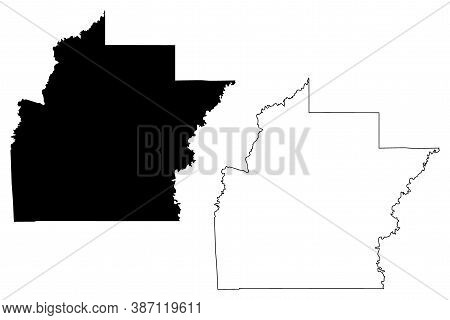 Hinds County, Mississippi (u.s. County, United States Of America, Usa, U.s., Us) Map Vector Illustra