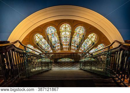 Sydney, Australia - 10 2018: Interior Of Queen Victoria Building