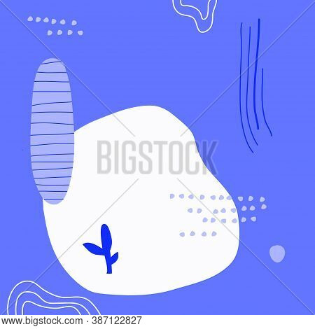 Abstract Background.hand Drawn Various Shapes And Doodle Objects.simple Modern Trendy Vector Illustr