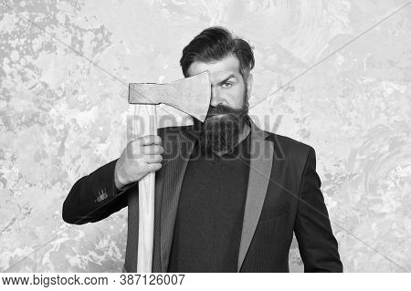 Shaving And Skincare. Hipster Hold Axe Blade Ar Face. Skin Health. Skincare Cosmetics. Skincare Rout