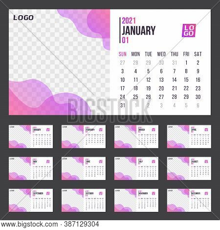 Calendar Template Vector & Photo (Free Trial) | Bigstock