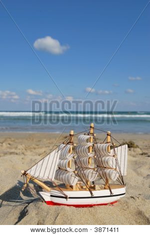 Łódź na plaży