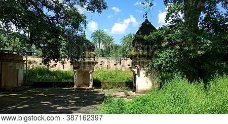 District Katni, India - October 10, 2019: Temple Shape Architecture At Ancient Fort In Vijayraghavga