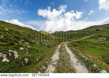 Monte Baldo (baldo Mountain), Ridge Of Naole. Mountain Range Between Lake Garda And Adige Valley. An