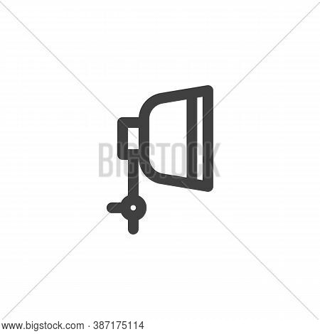 Umbrella Softbox Line Icon. Linear Style Sign For Mobile Concept And Web Design. Photo Studio Softbo