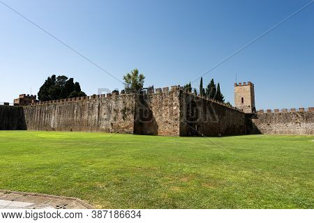 Medieval Walls Of The Pisa City (1155-1161), View From The Piazza Dei Miracoli (square Of Miracles),