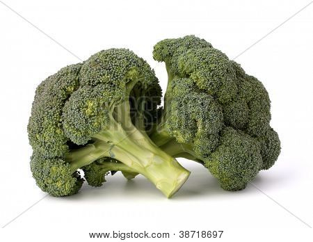Broccoli vegetabiliska isolerad på vit bakgrund