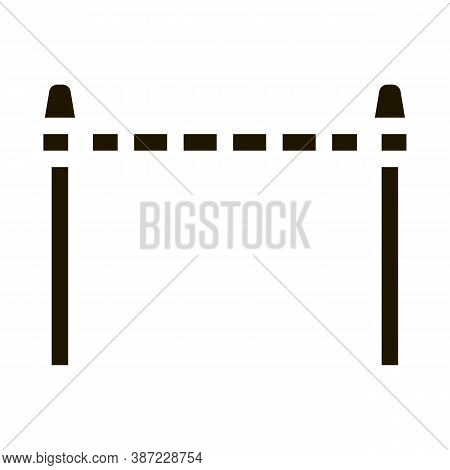Police Enclosure Glyph Icon Vector. Police Enclosure Sign. Isolated Symbol Illustration
