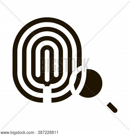 Dactylogram Fingerprint Glyph Icon Vector. Dactylogram Fingerprint Sign. Isolated Symbol Illustratio