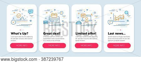 Set Of Business Icons, Such As Vip Access, Skin Care, Loyalty Card Symbols. Mobile Screen App Banner