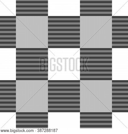 Checks Seamless Pattern. Checkered Ornament. Tiles Wallpaper. Squares Illustration. Geometric Ornate