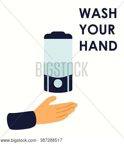 Pump Hand Wash. Hand Sanitizer. Alcohol-based Hand Rub. Rubbing Alcohol. Wall Mounted Soap Dispenser