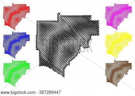 Warrick County, Indiana (u.s. County, United States Of America, Usa, U.s., Us) Map Vector Illustrati