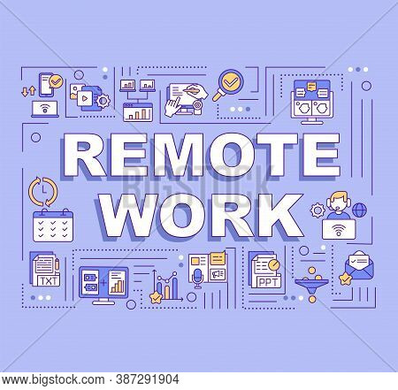 Remote Work Word Vector & Photo (Free Trial) | Bigstock