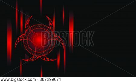 Bio Hazard Sign Background Design On Black Background