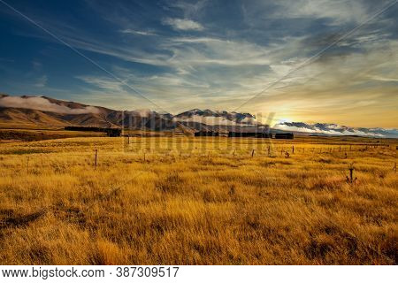 Off The Main Asphalt Roads And Highways  On Gravel And Dirt Roads South East Of Lake Ohau In The Mid