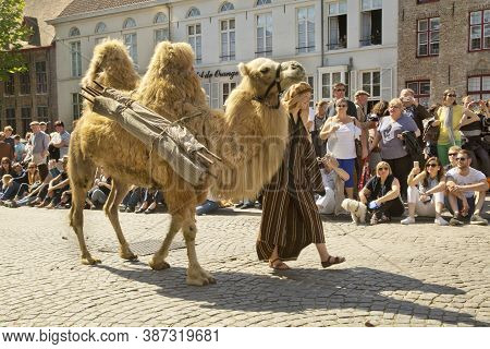 Bruges (brugge), Belgium. 5 May 2016. Procession Of The Holy Blood.