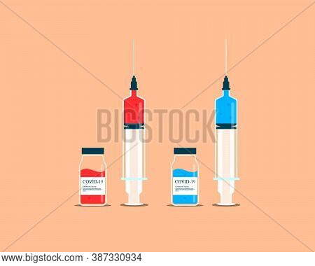 Medical Equipment Injection, Syringe And Vaccine Illustration