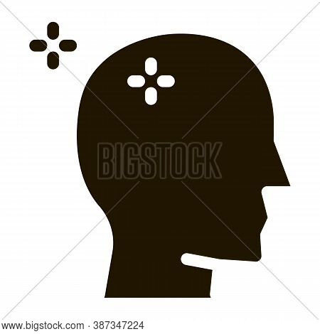 Baldheaded Man Glyph Icon Vector. Baldheaded Man Sign. Isolated Symbol Illustration