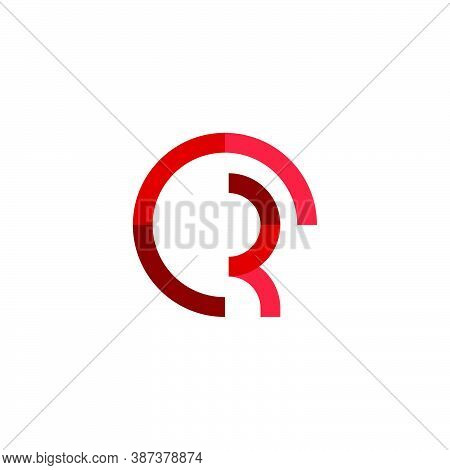 Logo Of A Circular Cut Arc Forming The Letters C And R