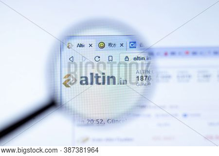 New York, Usa - 29 September 2020: Altin Altin.in Company Website With Logo Close Up, Illustrative E