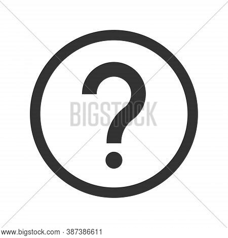 Question Mark Vector Icon. Helpdesk And Service Sign. Web Help And Q&a Symbol. Riddle Logo. Isolated