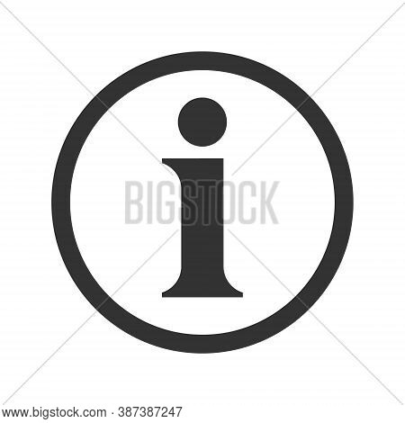 Info Vector Icon. Information Symbol. Helpdesk Service And Support Button Sign. I Point Help Logo. I