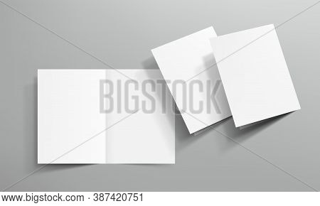 3d Open Blank Clear Square Book On Gray Background