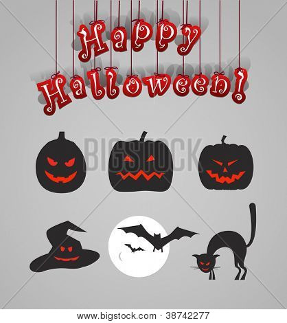Helloween siluetas clip-art