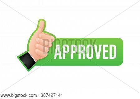 Approved Medal. Round Stamp For Approved And Tested Product, Software And Services. Vector Stock Ill