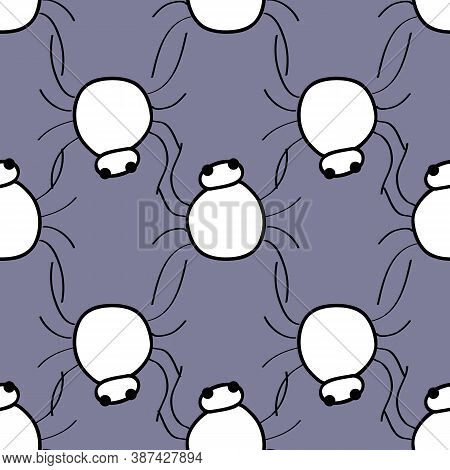Spider Skitter Pattern Seamless Vector Repeat Surface Design Halloween