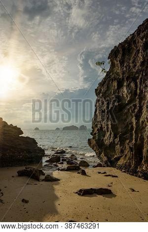 Tub Kaek beach in Krabi Thailand atsunset