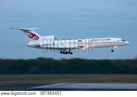 Budapest / Hungary - September 28, 2020: Kyrgyzstan Government Tupolev Tu-154m Ex-00001 Passenger Pl