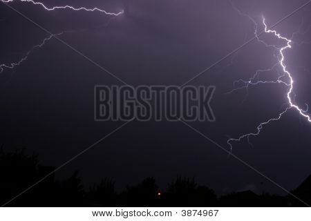 空に雷します。