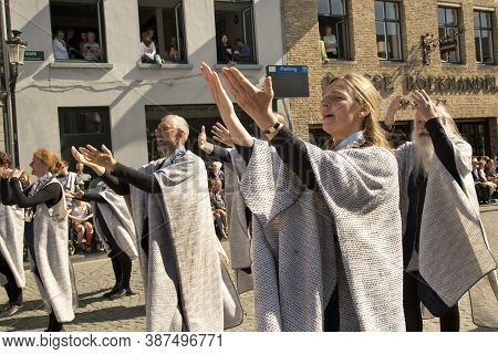 Bruges (brugge), Belgium. 5 May 2016. Procession Of The Holy Blood.