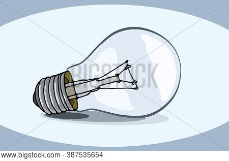 An illustration of a typical classic light bulb