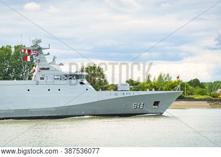 Rouen, France June Circa, 2019. Part Of The Tarik Ben Ziyad Frigate Boat From Morocco, At Armada Exh