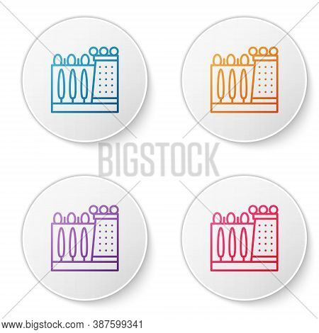 Color Line Salvador Dali Museum In Figueres, Spain Icon Isolated On White Background. Set Icons In C