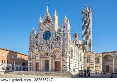 Siena,italy - September 4,2020 - View At The Cathedral Of Santa Maria Assunta (assumption Of Mary) I