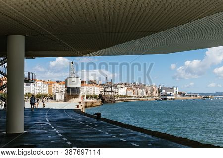Santander, Spain - 13 September 2020: View Of The Centro Botin, An Arts Centre Designed By Pritzker 
