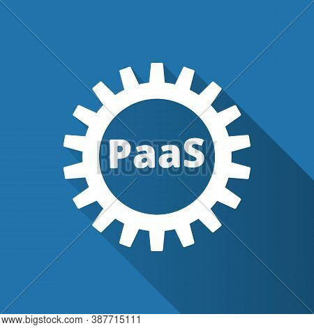 Platform As A Service. Paas Technology Icon, Logo. Packaged Software, Decentralized Application, Clo