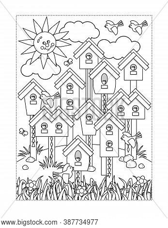 Download Coloring Page Birds Vector Photo Free Trial Bigstock