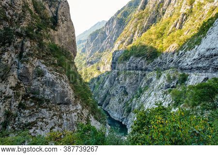 Moraca River Canyon Platije, Motnenegro. Amazing View