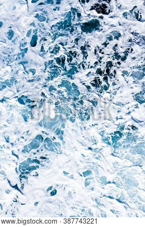 White Sea Foam, Sea ​​foam Top View, Natural Background