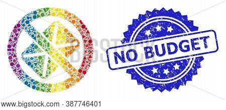 Bright Colorful Vector Censored Mail Collage For Lgbt, And No Budget Rubber Rosette Stamp Seal. Blue
