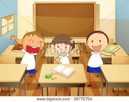 Deta-lles de niños en un aula