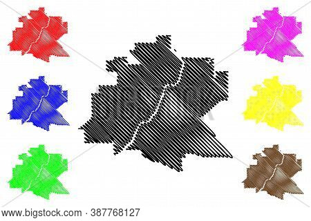 Saskatoon City (canada, Saskatchewan Province) Map Vector Illustration, Scribble Sketch City Of Sask