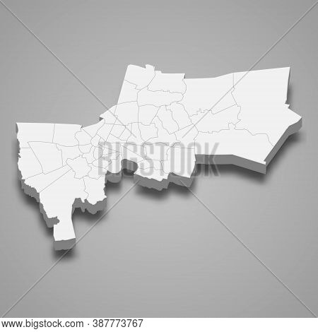 3d Map Of Bangkok Is A Province Of Thailand