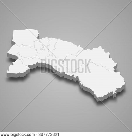3d Map Of Chachoengsao Is A Province Of Thailand
